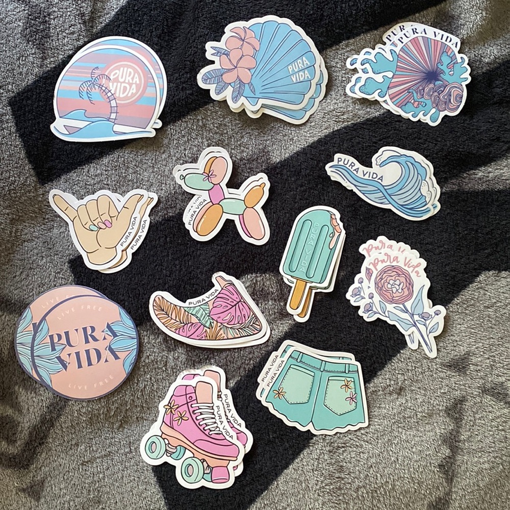 Pura Vida Sticker Set